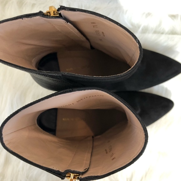 Stuart Weitzman black suede leather mid calf boots - Picture 8 of 8